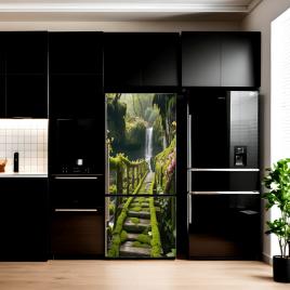 Folie imprimata color pentru decor frigider, dimensiune 200 x 90cm, model: