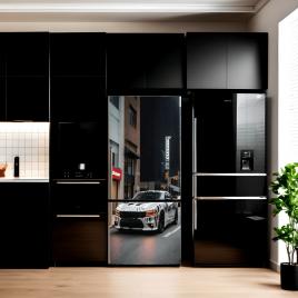 Folie imprimata color pentru decor frigider, dimensiune 200 x 90cm, model: