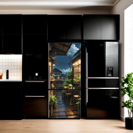 Folie imprimata color pentru decor frigider, dimensiune 200 x 90cm, model: