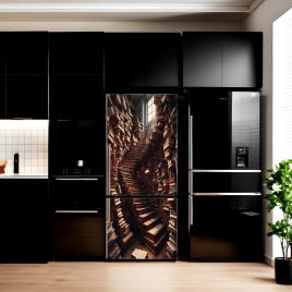 Folie imprimata color pentru decor frigider, dimensiune 200 x 90cm, model:
