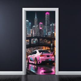 Folie imprimata color pentru decor usa, dimensiune 200 x 90cm, model: avx-dr05