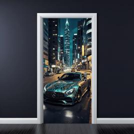 Folie imprimata color pentru decor usa, dimensiune 200 x 90cm, model: avx-dr09
