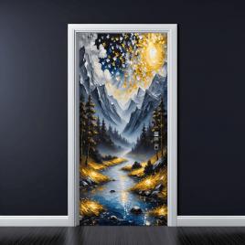 Folie imprimata color pentru decor usa, dimensiune 200 x 90cm, model: avx-dr18