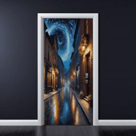 Folie imprimata color pentru decor usa, dimensiune 200 x 90cm, model: avx-dr30