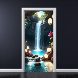 Folie imprimata color pentru decor usa, dimensiune 200 x 90cm, model: avx-dr31