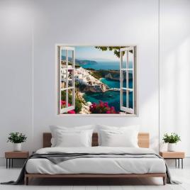 Folie imprimata color pentru decor perete locuinta, dimensiune 125 x 110cm,