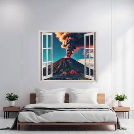 Folie imprimata color pentru decor perete locuinta, dimensiune 125 x 110cm,