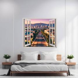 Folie imprimata color pentru decor perete locuinta, dimensiune 125 x 110cm,