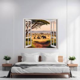 Folie imprimata color pentru decor perete locuinta, dimensiune 125 x 110cm,