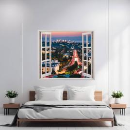 Folie imprimata color pentru decor perete locuinta, dimensiune 125 x 110cm,