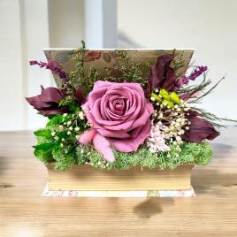 Carte cu trandafir criogenat roz cherry