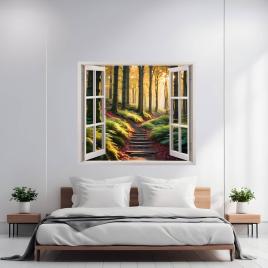 Folie imprimata color pentru decor perete locuinta, dimensiune 125 x 110cm,