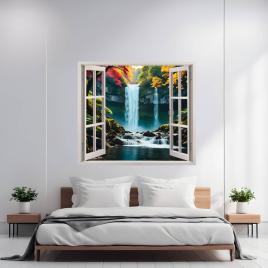 Folie imprimata color pentru decor perete locuinta, dimensiune 125 x 110cm,