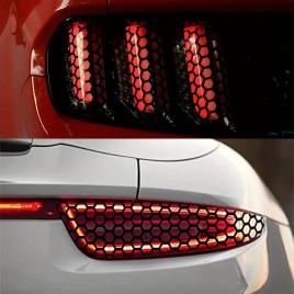 Set 2 folii autoadezive decupate pentru decorarea stopurilor auto, dimensiune 2