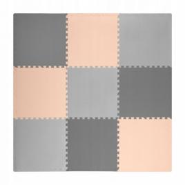 Covoras de joaca 180 x 180 cm ricokids 7500 - gri cu bej
