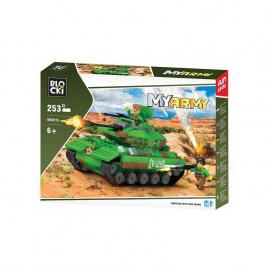 Set cuburi constructie blocki my army tanc, 253 piese