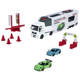 Camion majorette man tgx porsche experience cu 2 masinute