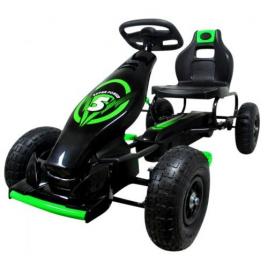 Kart cu pedale gokart 4-10 ani roti gonflabile g8 r-sport - verde