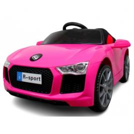 Masinuta electrica cu telecomanda, copii 1-4 ani, scaun din piele, cabrio b4 628 r-sport - roz