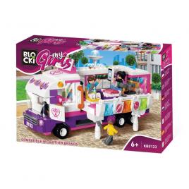 Set cuburi constructie blocki my girls - salonul de coafura mobil 375 piese