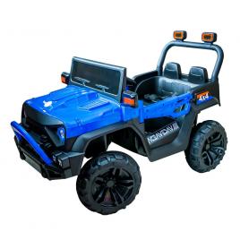 Jeep cu acumulator si 2 motoare 12v albastru