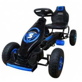 Kart cu pedale gokart, 4-10 ani, roti gonflabile, g8 r-sport - albastru