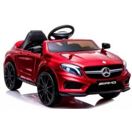 Masinuta electrica cu telecomanda, roti eva, scaun piele, varsta 1-4 ani, mercedes gla45 - cherry