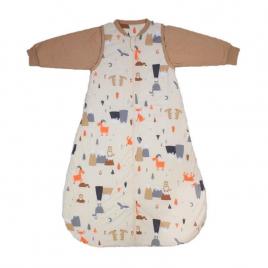 Sac de dormit cu maneca lunga detasabila mountain animals 110 cm 2.5 tog