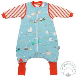 Sac de dormit cu picioruse si maneca lunga detasabila farmyard 80 cm + manseta 2.5 tog