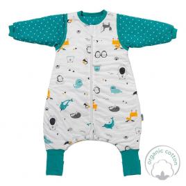Sac de dormit cu picioruse si maneca lunga detasabila polar pals 80 cm + manseta 2.5 tog