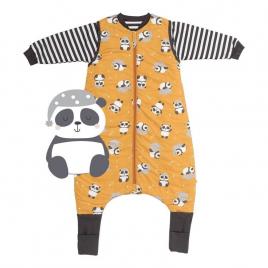 Sac de dormit cu picioruse si maneca lunga detasabila panda 90 cm + manseta 2.5 tog
