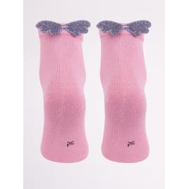 Sosete roz pudra pentru fetite - aripioare sclipitoare (marime disponibila: