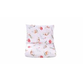 Lenjerie patut 120x60 cm, 3 piese bumbac 100% model flori de bumbac