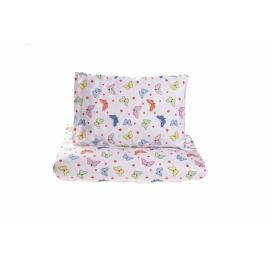 Lenjerie patut gradinita 3 piese patut stivuibil bumbac 100% model fluturasi