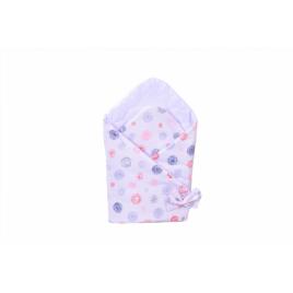 Paturica de infasat ghemotoace si velvet alb 80x80 cm
