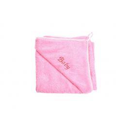Prosop de baie bumbac 100% roz, personalizat baby