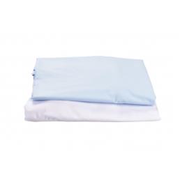 Set 2 cearsafuri patut 90x50 cm bumbac 100% alb blue
