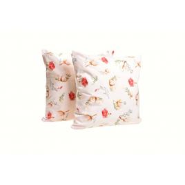 Set 2 perne decorative flori de bumbac 50x50 cm