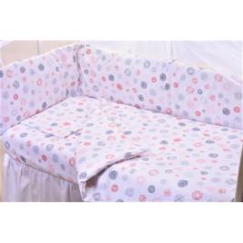 Set complet 7 piese lenjerie si aparatori patut 60x120 cm ghemotoace
