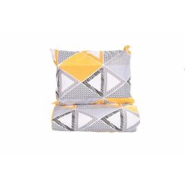 Set lenjerie 3 piese pentru patut incastrabil model forme geometrice