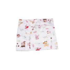 Cearsaf patut 120x60 cm bumbac 100% model animalute si ciuperci