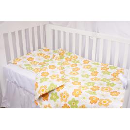 Lenjerie patut 120x60 cm, 3 piese bumbac 100% model floricele