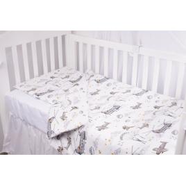 Lenjerie patut 120x60 cm, 3 piese bumbac 100% model soldatei gri