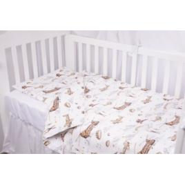 Lenjerie patut 120x60 cm, 3 piese bumbac 100% model soldatei maro