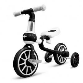 Bicicleta copii cu roti ajutatoare ecotoys lc-v1311 - alb cu negru