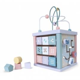 Cub educational din lemn ecotoys 1021