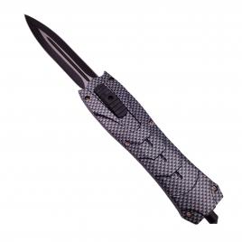 Briceag automat de vanatoare ideallstore®, pvc, futuristic blade, 23 cm, gri
