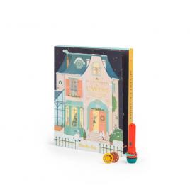 Calendar de advent lanterna cu 24 de discuri cu povesti mica scoala de dans moulin roty