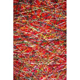 Model art 11035,covor dreptunghiular, rosu
