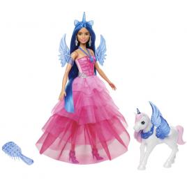 Papusa barbie cu unicorn